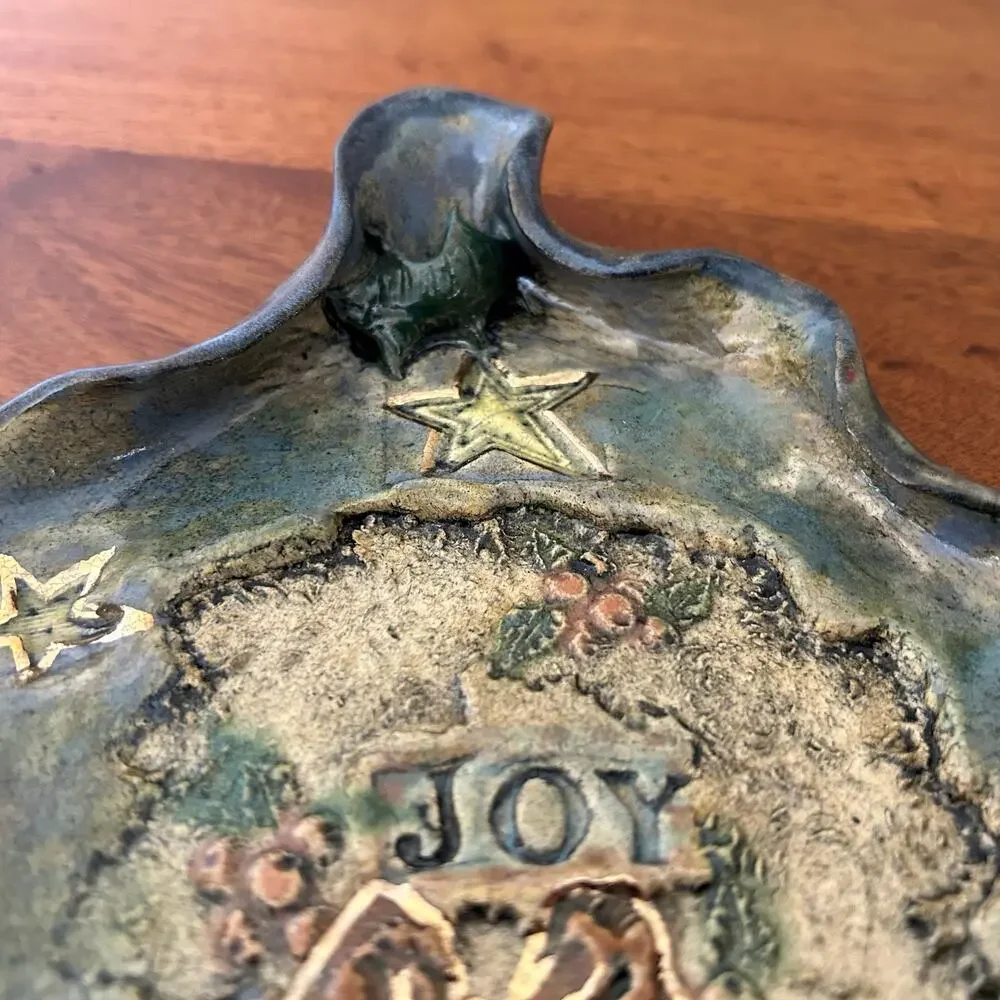 Studio Pottery, Trinket Dish, Spoon Rest or Wall Hanging